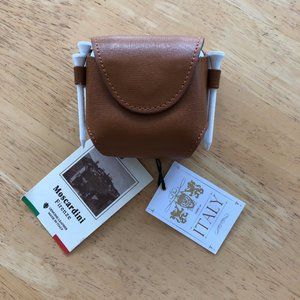 Moscardini Leather  Golf Balls Tees Holder case